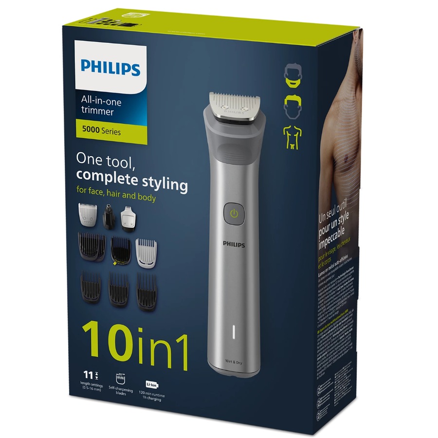 Philips MG5920-15 Face Body Cordless Trimmer Beard/Hair Grooming Kit Series 5000