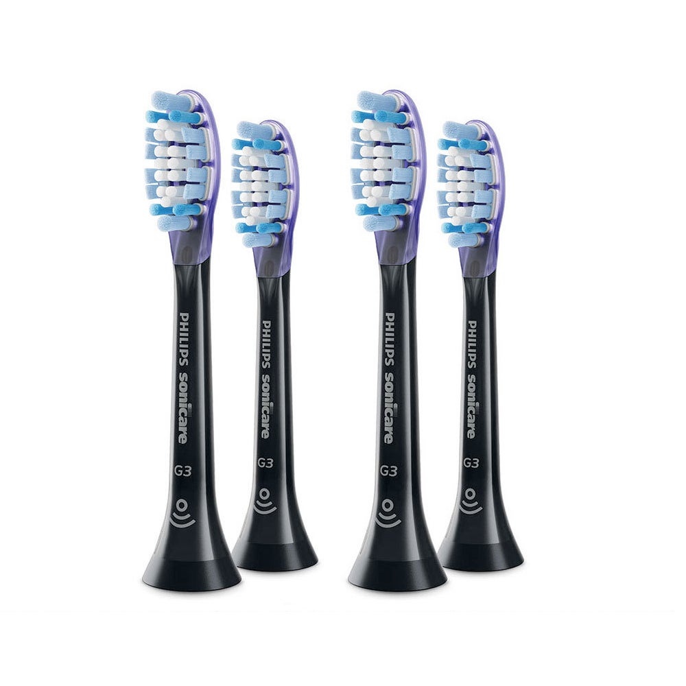 4PC Philips HX9052/67 G3 Gum Care Replacement Head for Electric Toothbrush Black