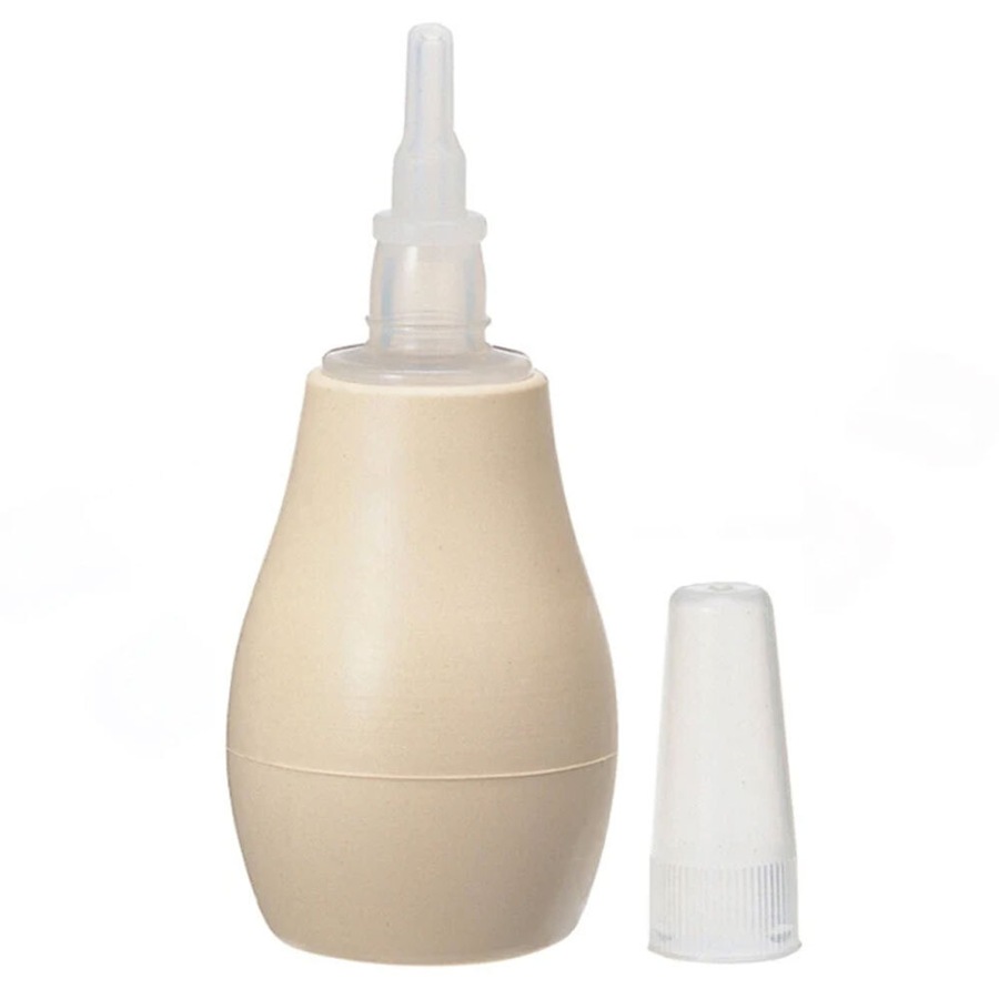 Pigeon Nose Cleaner Baby/Infant Nasal Snot Cleaning w/Soft Silicone Nozzle Beige