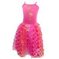 Pink Poppy Butterfly Hot Pink & Gold Multi-Layered Kids/Toddler Dress