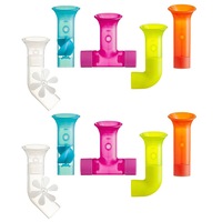 Boon 10pc Pipes Building Bath Toy Suction Set Tub/Shower Play/Fun Kids/Toddler