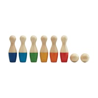 Plan Toys Wood Bowling Set Kids/Childrens Interactive Play Fun Toy Playset 3+