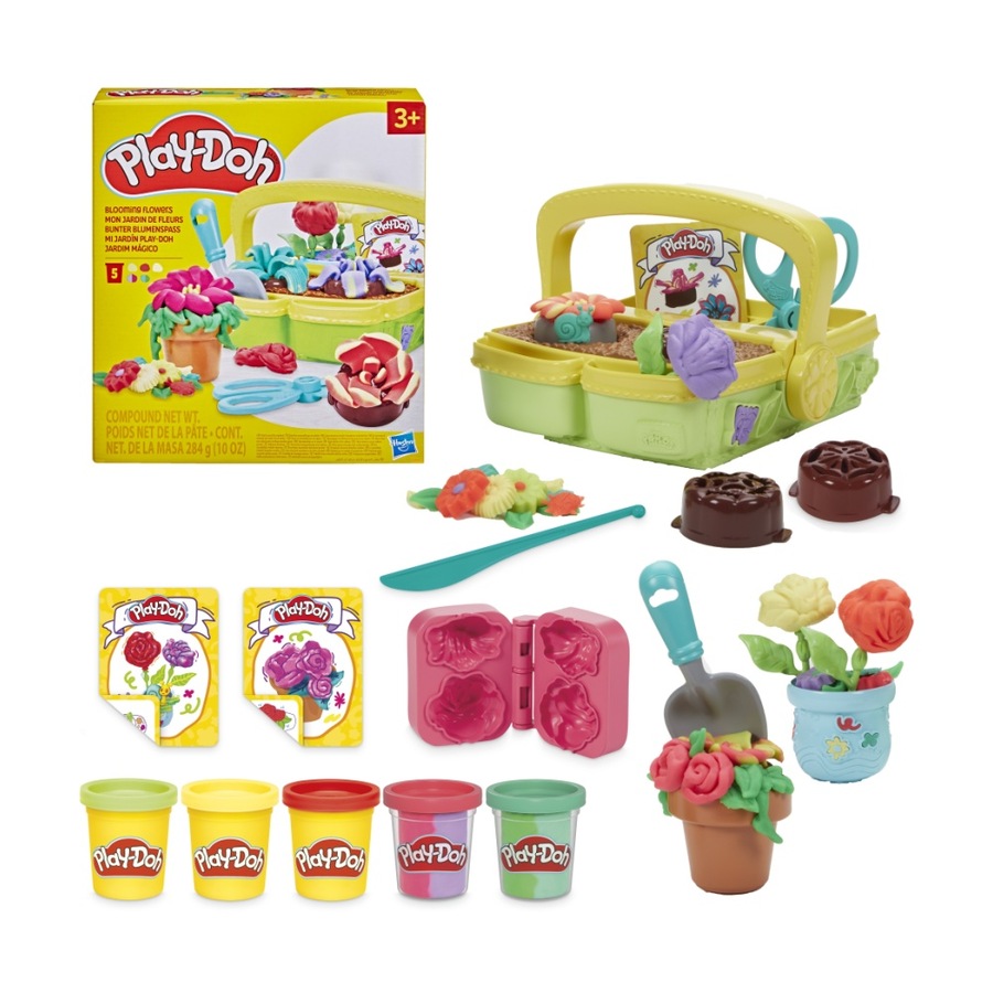 Playdoh Blooming Flowers Modeling Compound Kids Pretend Play Toy Multicolour