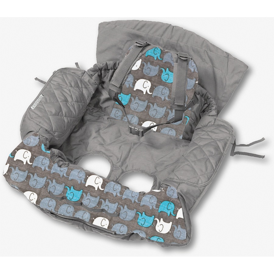Playette Protective Cover For Shopping Trolley/Baby High Chair Elephant Grey