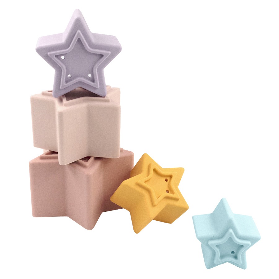 Playground Silicone Nesting Stars Baby/Infant Play Educational Stacking Toy 6m+