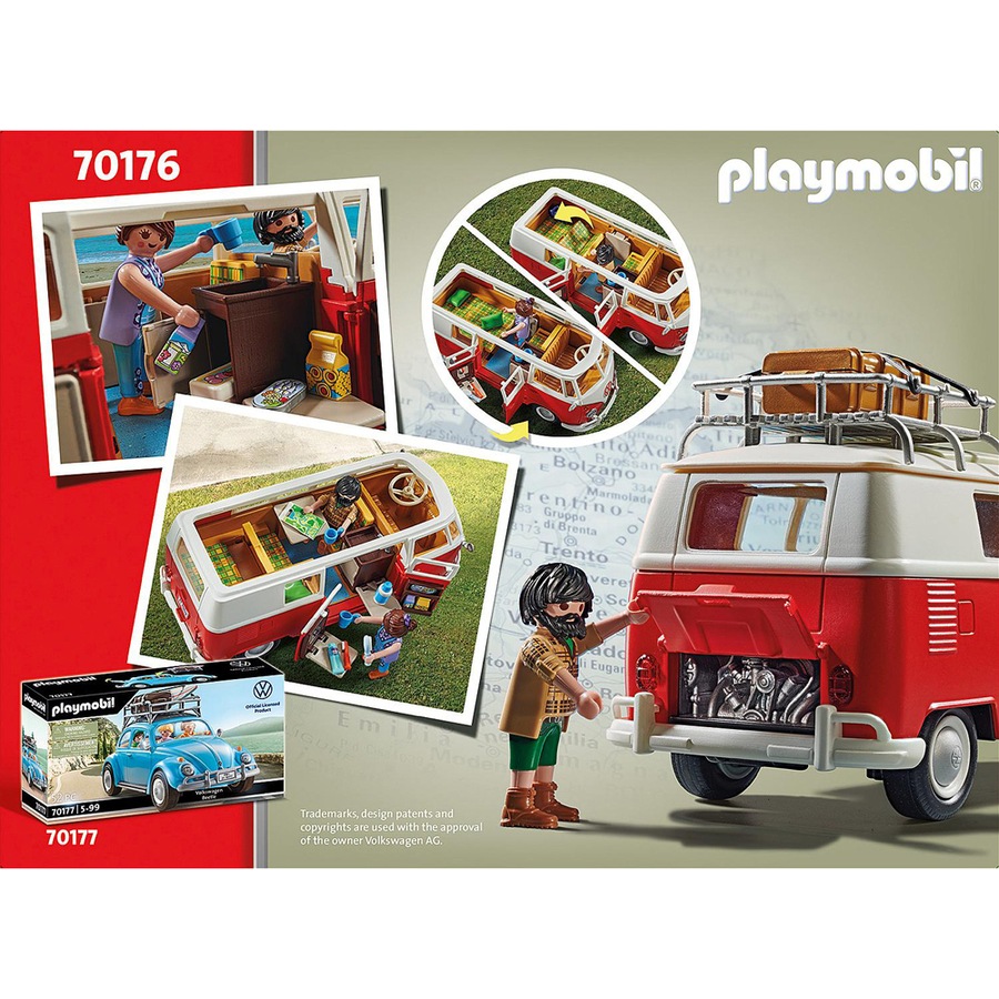 Playmobil Volkswagen T1 Camper Van Kids/Children Interactive Play Toy Playset 4+