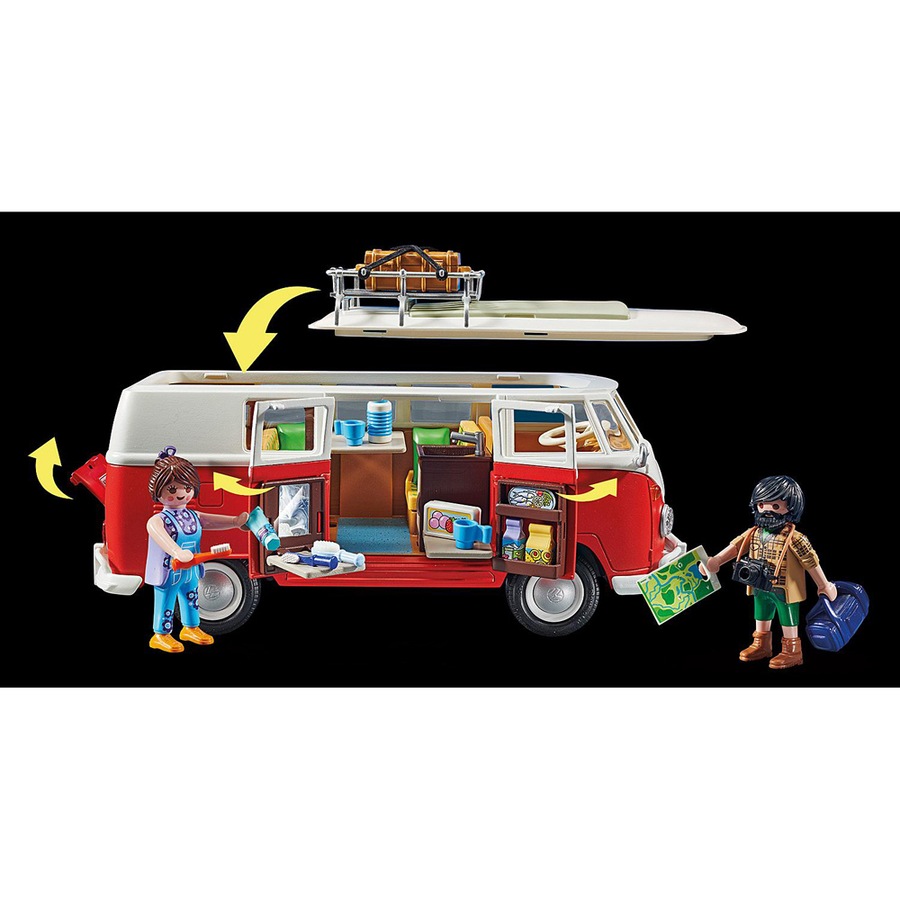 Playmobil Volkswagen T1 Camper Van Kids/Children Interactive Play Toy Playset 4+