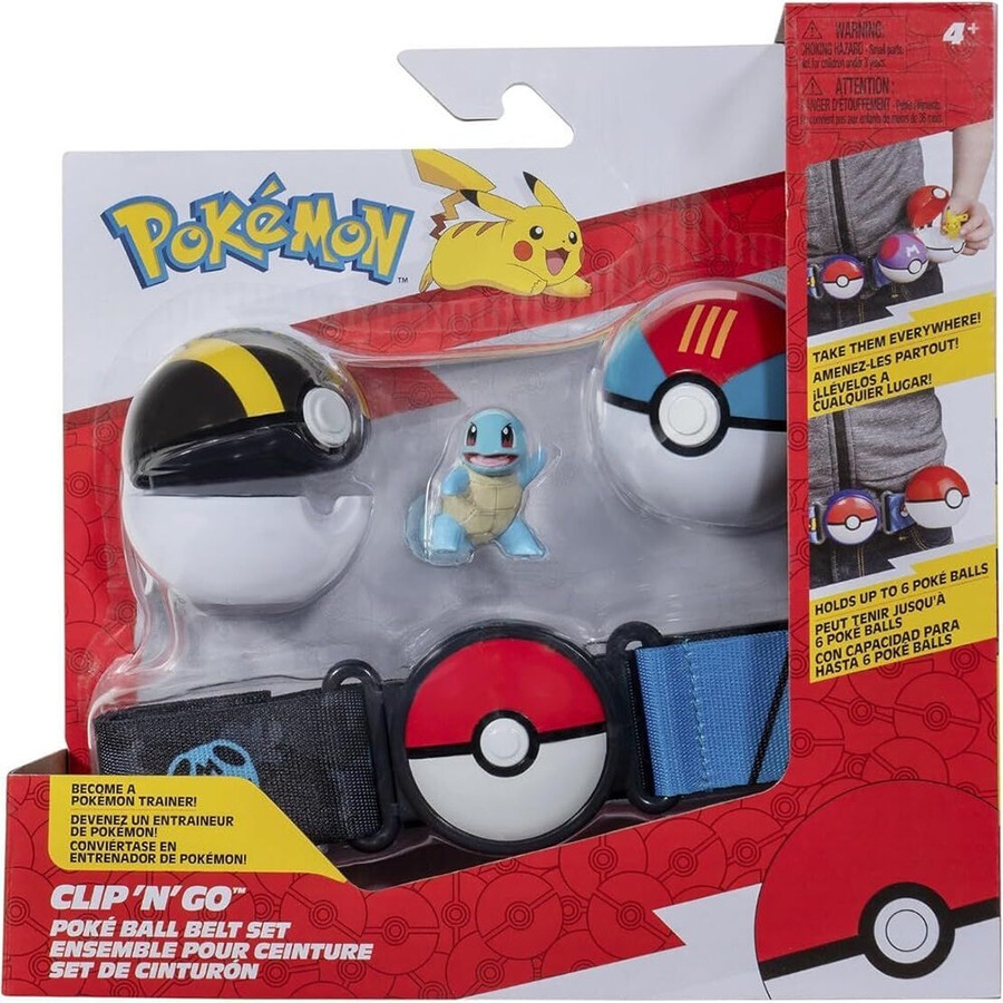 Pokemon Clip N Go Pokeball Belt Kids/Children Toy Figures 4y+ Assorted