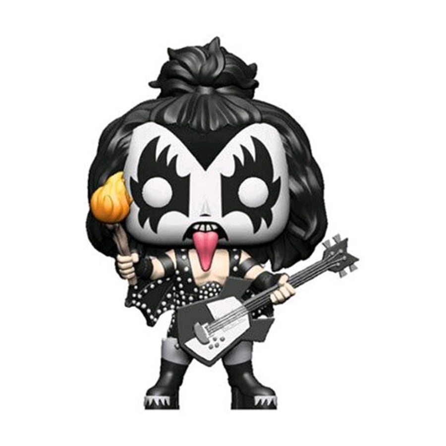 Pop! Funko Rocks Kiss 10cm 121 The Demon w/ Guitar Vinyl Figurine/Collectables