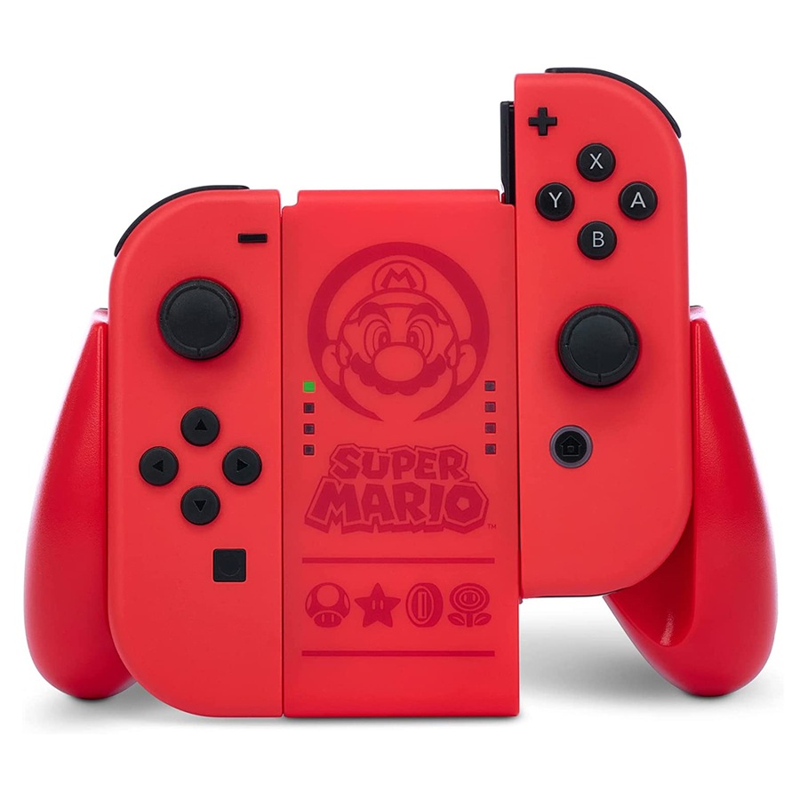 PowerA Joy-Con Comfort Play Grip For Nintendo Switch Controller Super Mario Red