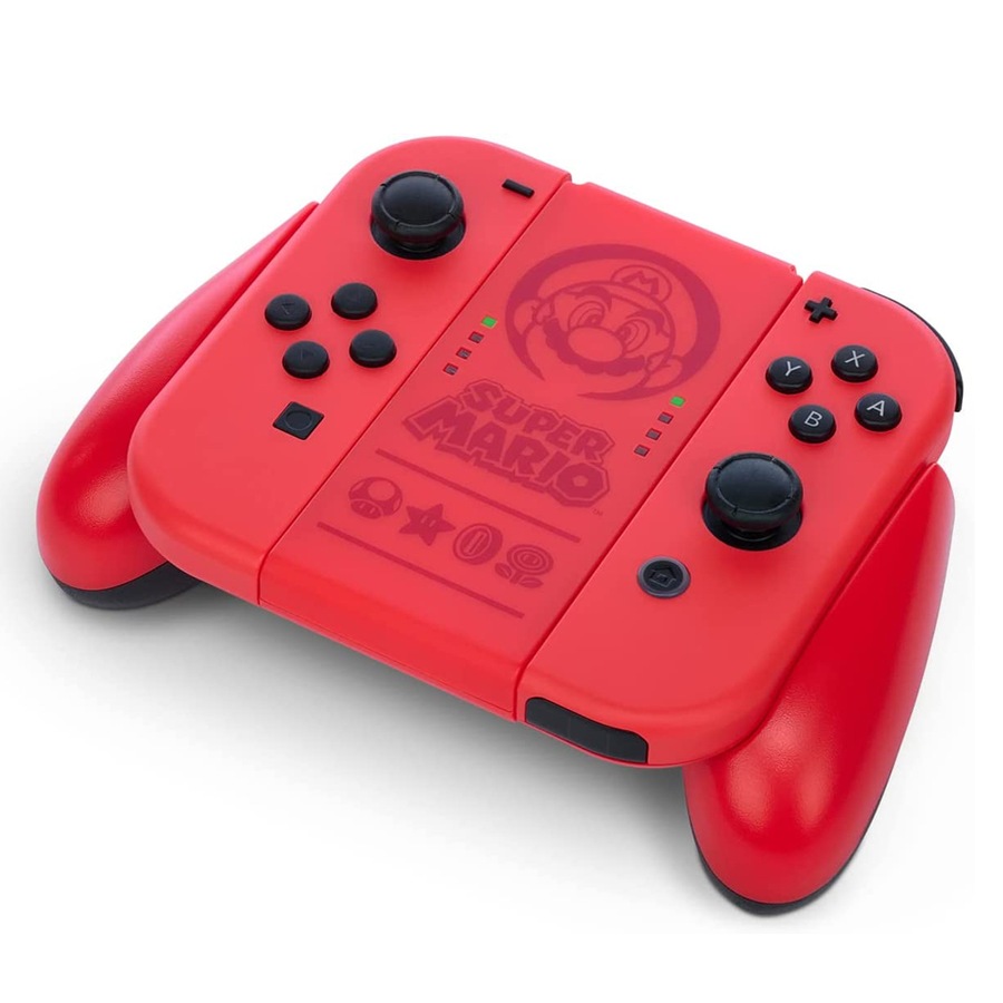 PowerA Joy-Con Comfort Play Grip For Nintendo Switch Controller Super Mario Red