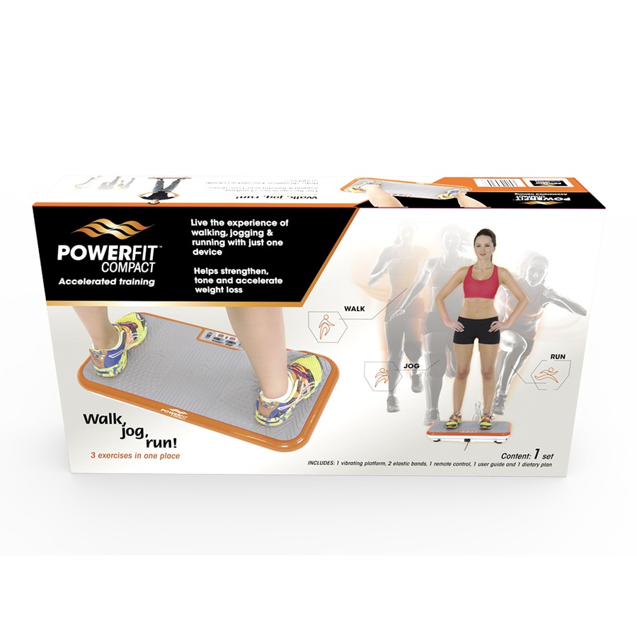Powerfit Compact Accelerated Home Training Board Mat Vibrating Gym Machine 62cm