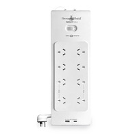 PowerShield 1.2m ZapGuard 8-Way Power Surge Filter Board Socket w/USB/USB-C Port