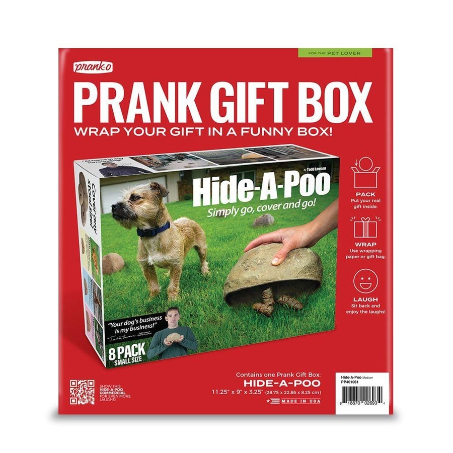 Prank-O Prank Empty Gift Box Storage Party Funny/Joke Fake 28.5cm Hide-A-Poo