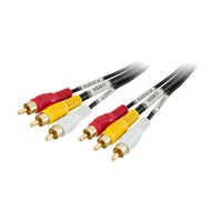 Pro2 15m RCA Composite Video Audio AV Lead/Cable for DVD Projectors AV Receiver