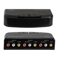 AV RCA Video Audio 2-way Selector/Adapter/Switcher/Splitter Box Hub Input/Output