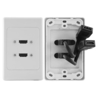 Pro2 HDMI2FLEX 2x HDMI Wall Plate w/Flexible Rear Socket/Thin Wall Dongle/Port