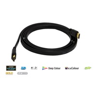 PRO2 HLVF0.5 0.5M 50cm HDMI Flat Cable ULTRA HD 4K FULL HD HighSpeed W/Ethernet
