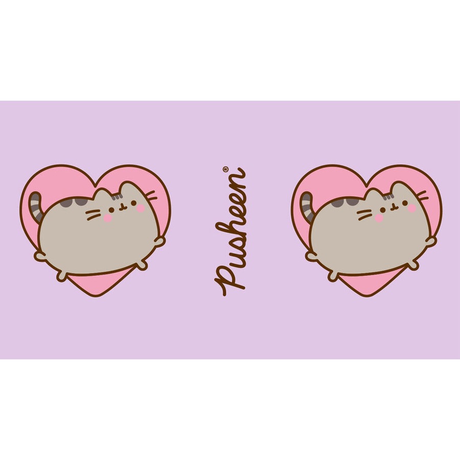 Pusheen Cat With Heart Tumbler Water Bottle/Drink Bottle 40oz Purple