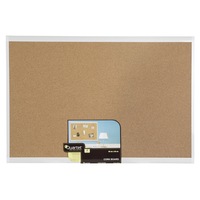 Quart Basics 90x60cm Corkboard Wall Hanging Display Bulletin Pin Board Natural