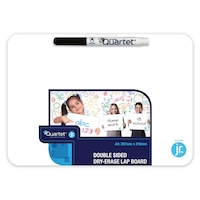 Quartet 2 Sided A4 Lap Board Blank Double-Sided Whiteboard School/Home w/ Marker