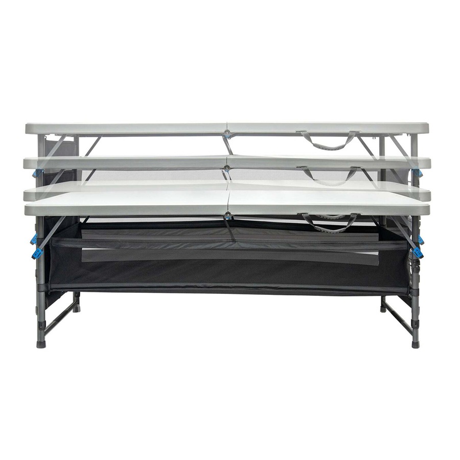 Quest Outdoors 153x65cm Camp Table 5 Camping Furniture w/ Storage Organiser