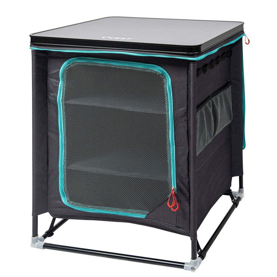 Quest Outdoors 70x48cm Pop Top 3 Shelf Camping Cupboard Storage Furniture