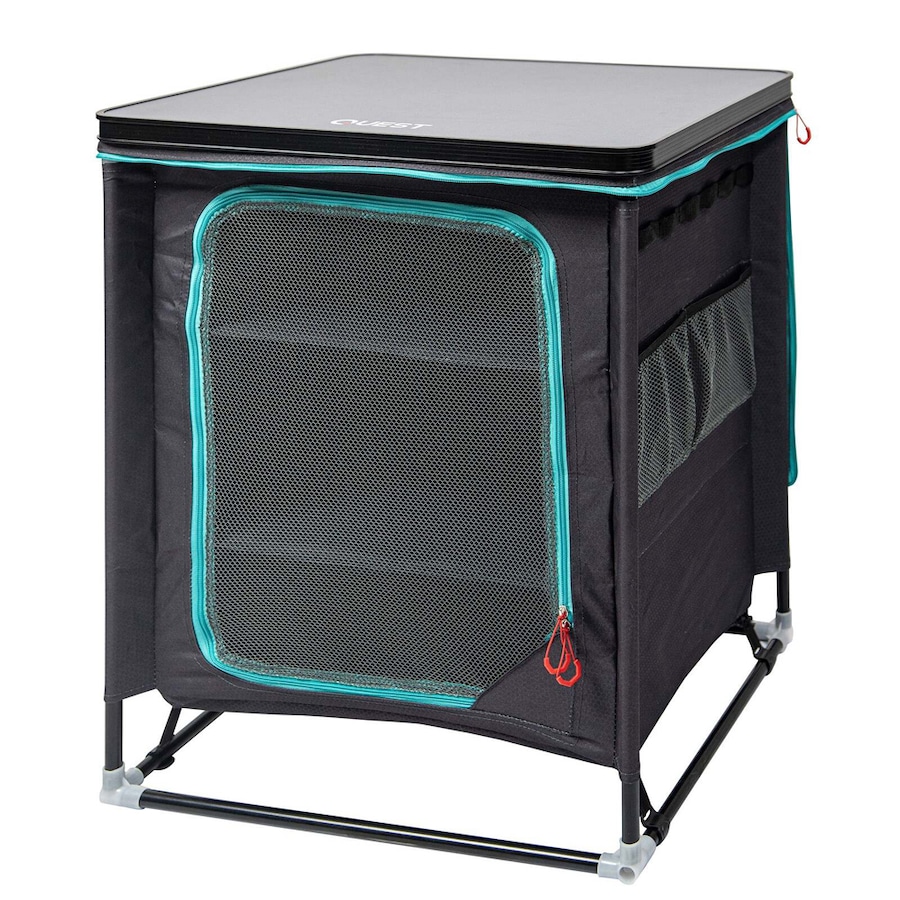 Quest Outdoors 70x48cm Pop Top 3 Shelf Camping Cupboard Storage Furniture