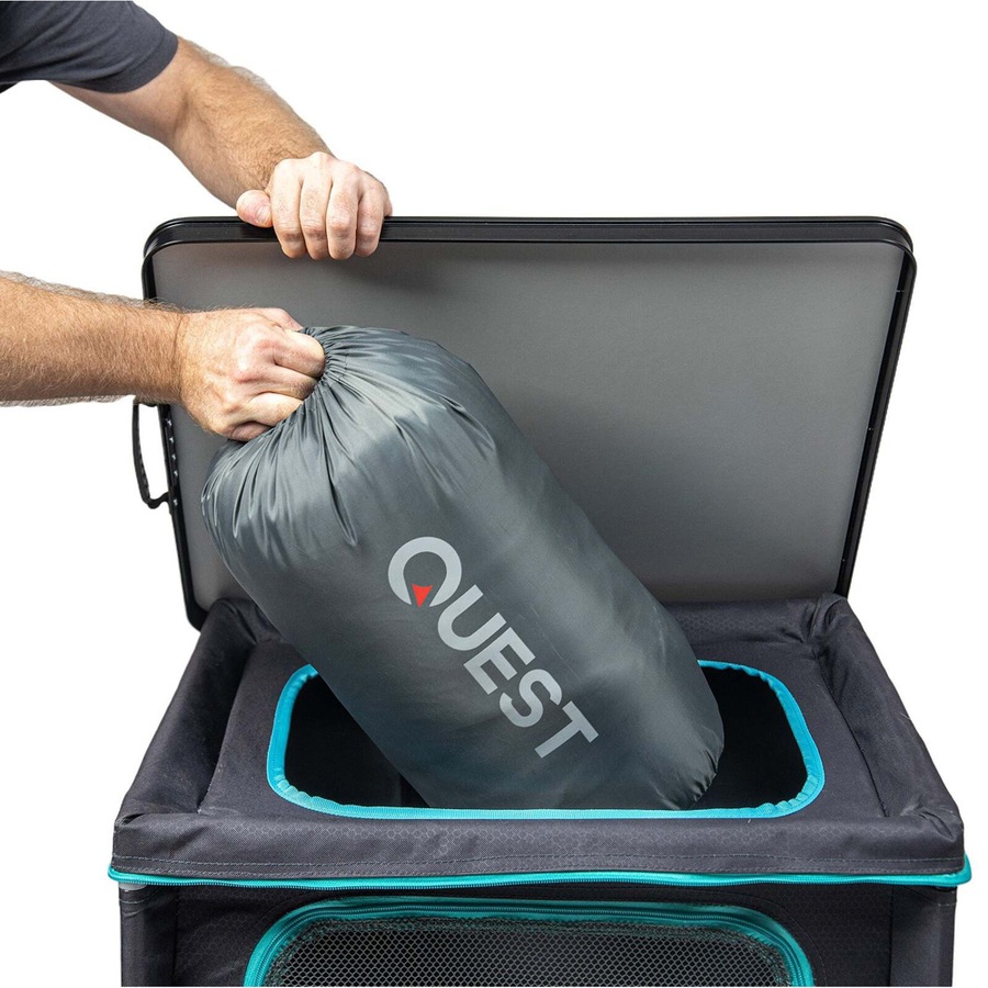 Quest Outdoors 70x48cm Pop Top 3 Shelf Camping Cupboard Storage Furniture