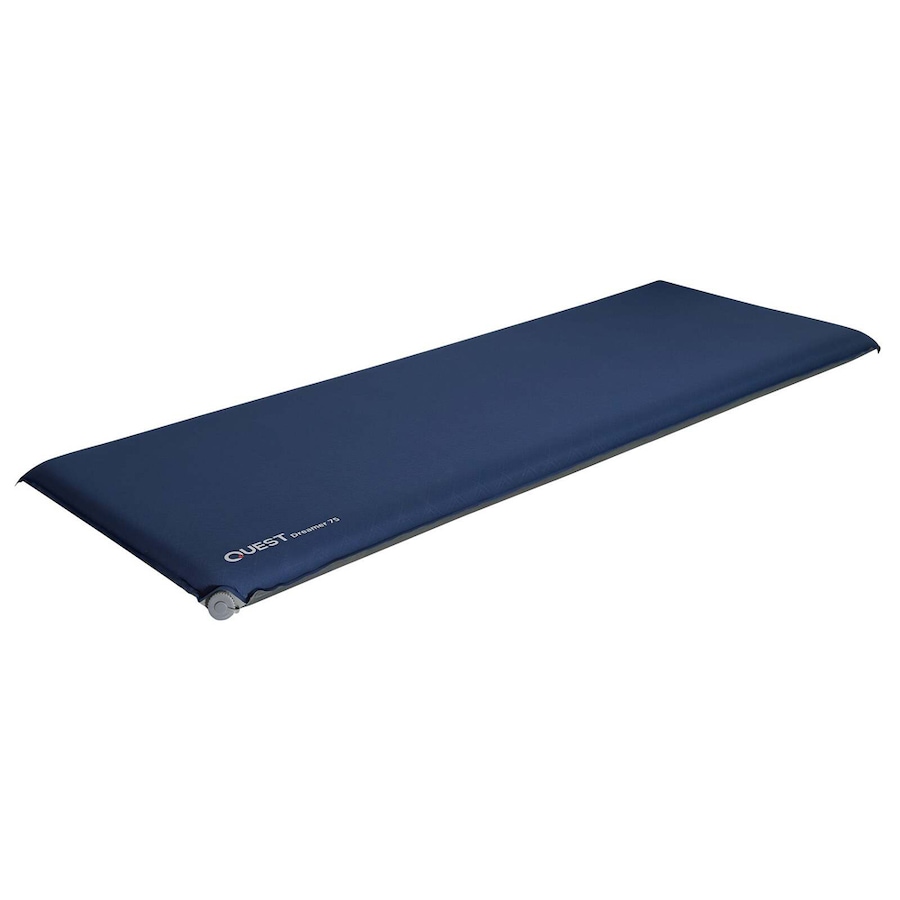 Quest Outdoors Dreamer Self Inflating Sleeping Outdoor Camping Mat 7.5cm Blue