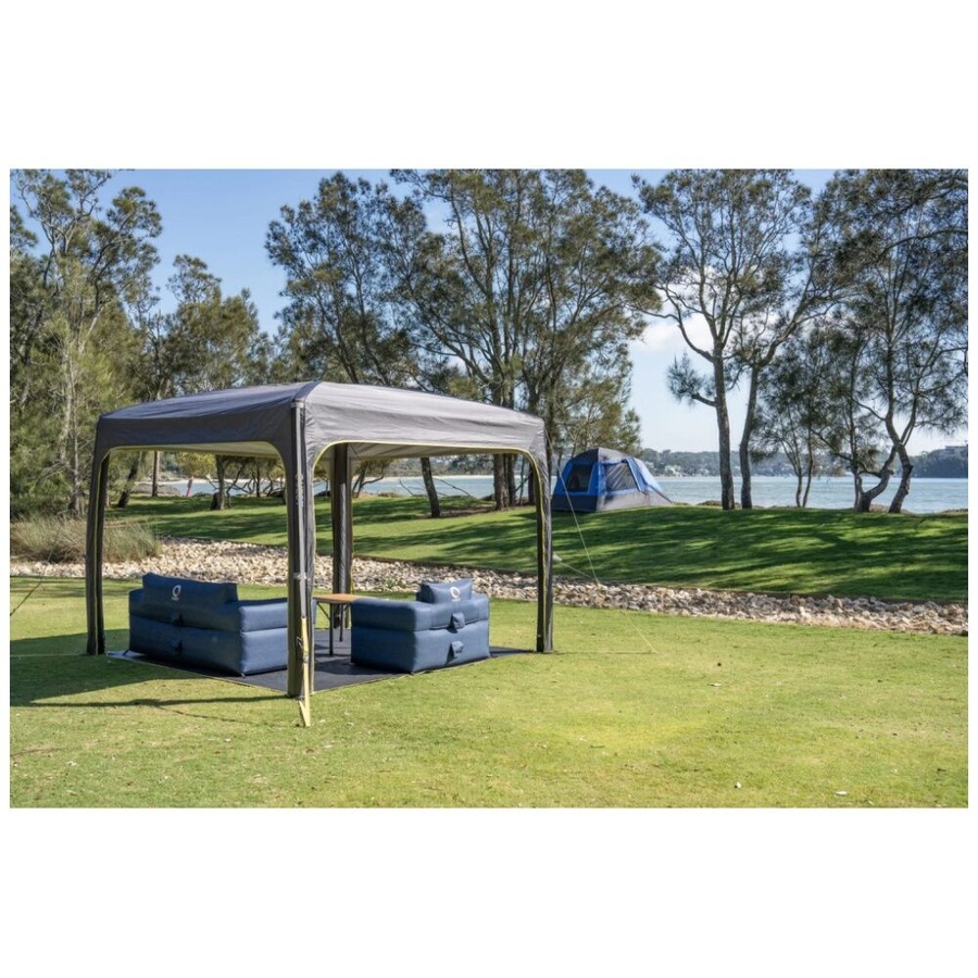 Quest Outdoors Inflatable Air Gazebo 3.0 Waterproof Outdoor Camping 3x2.5m Grey