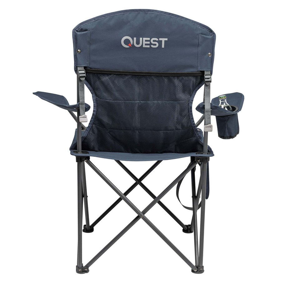 Quest Outdoors Steel Frame/Polyester Big Mutha Camp Chair Midnight Blue