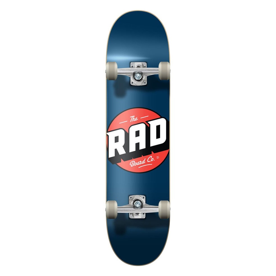 Rad Board Co Complete Skateboard Sports Deck Progressive Logo Classic Navy 8in