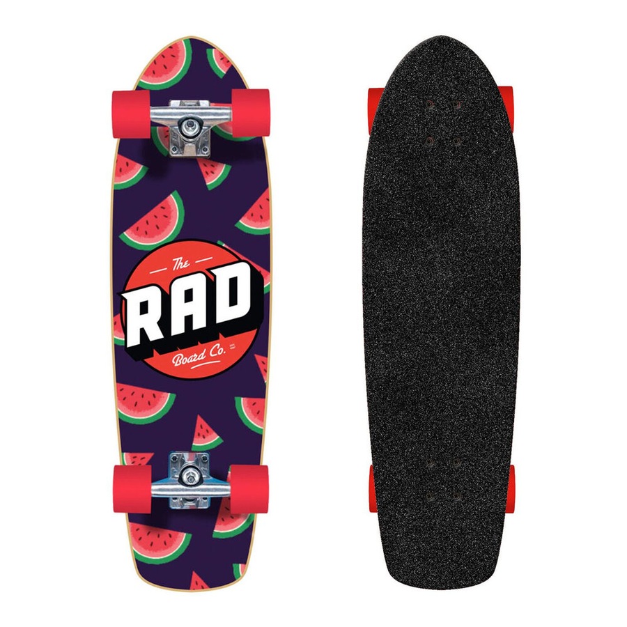 Rad Board Co Complete Skateboard Sports Deck Retro Roller Watermelon 7.9in