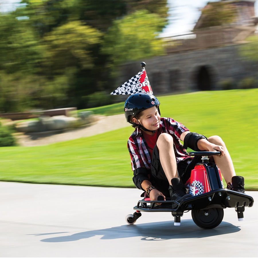 Razor Crazy Cart Electric Powered Morotrised Ride On Children's Toy 9y+ Black