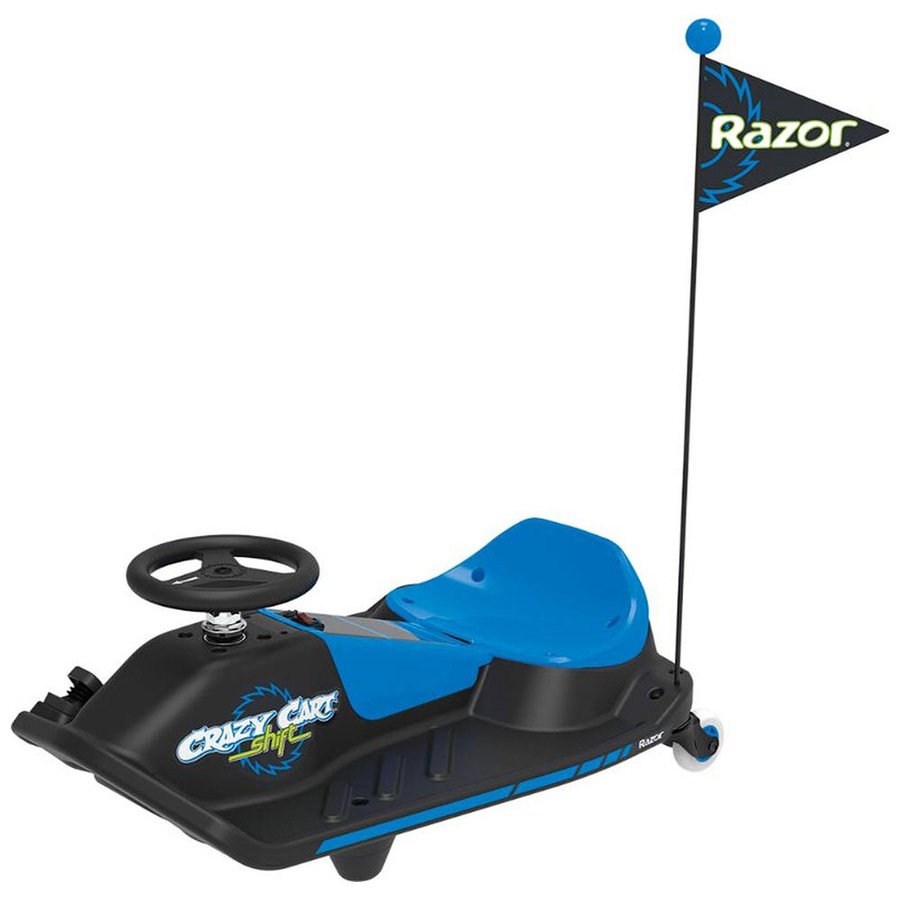 Razor Crazy Cart Shift 2.0 Electric Ride On 6-8y Kids Racing Toy w/ Charger/Flag