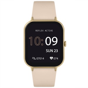 Reflex Active Series 23 Smart Watch with Gold Case & Cream Silicone Straps