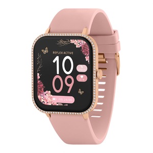 Reflex Active Series 23 Smart Watch with Rose Stone Case and Pink Straps