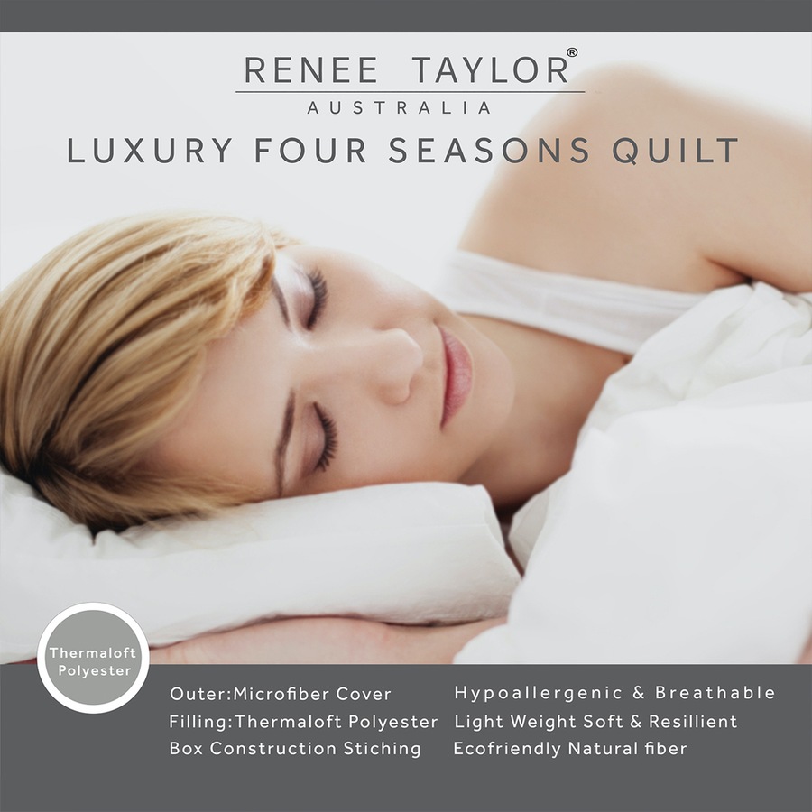 Renee Taylor Double Luxury All Season Thermaloft 400GSM Microfibre Quilt Bedding