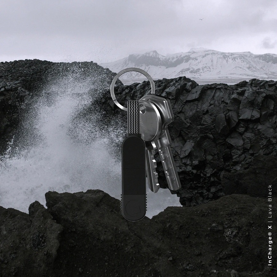 Rolling Square inCharge X 6-In-1 Braid USB/USB-C/MicroUSB/8-Pin Charge Cable BLK