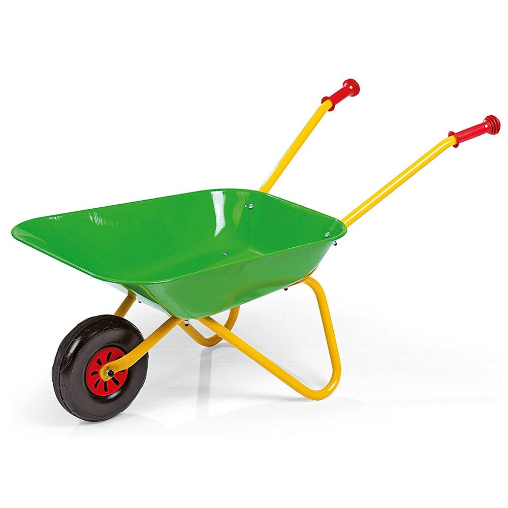 Rolly Metal Wheel Barrow Outdoor Garden Wheelbarrow Kids/Children 3y+ Toy Green