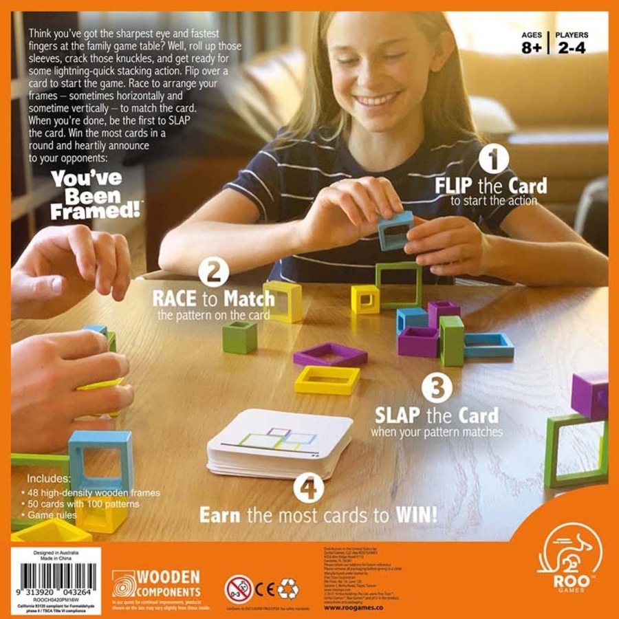Roo Games You've Been Framed! Kids Matching Educational Fun Game Play Toy 8+