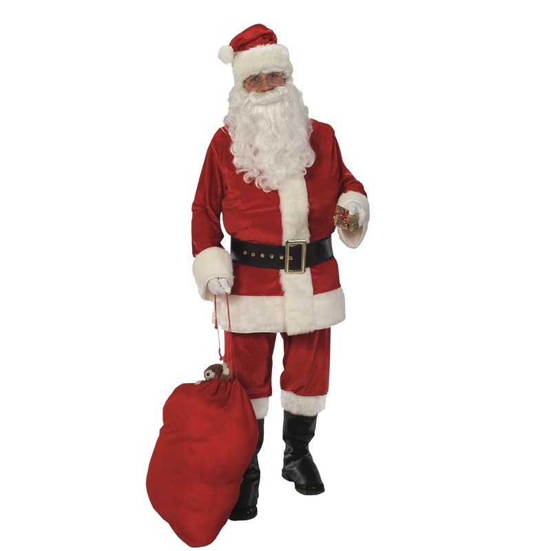 Wicked Costumes Santa Suit Men's Regal Plush Christmas Fancy Dress Costume