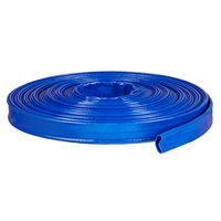 Rural Max 4-Bar Pressure PVC Lay Flat Water Discharge Hose 1.5"x25m Roll Blue