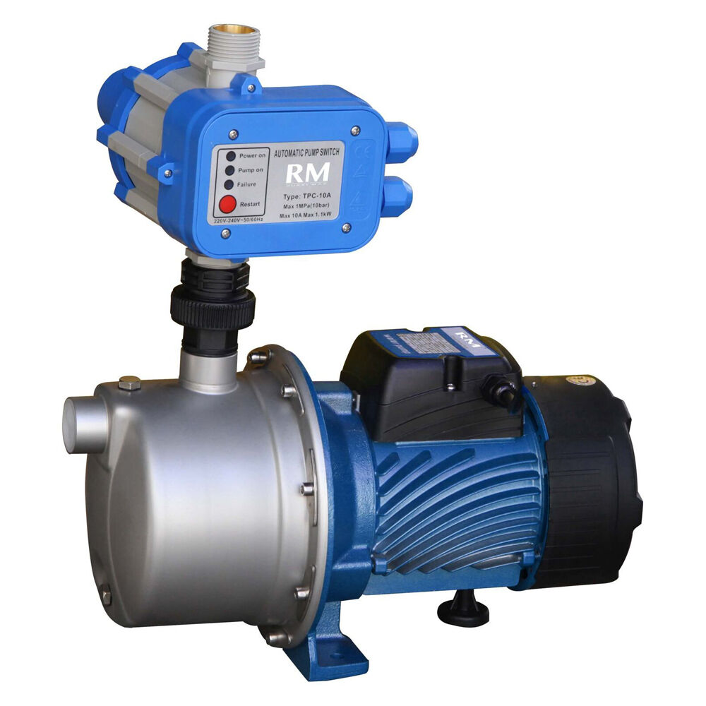 Rural Max 800W Stainless Steel Pressure Pump w/ Automatic Switch RM-SJP800-E BLU Australia