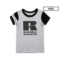 Russell Athletic Girls/Kids Eagle R Sports T-Shirt Top Size 8 Tee Ash Marle GRY
