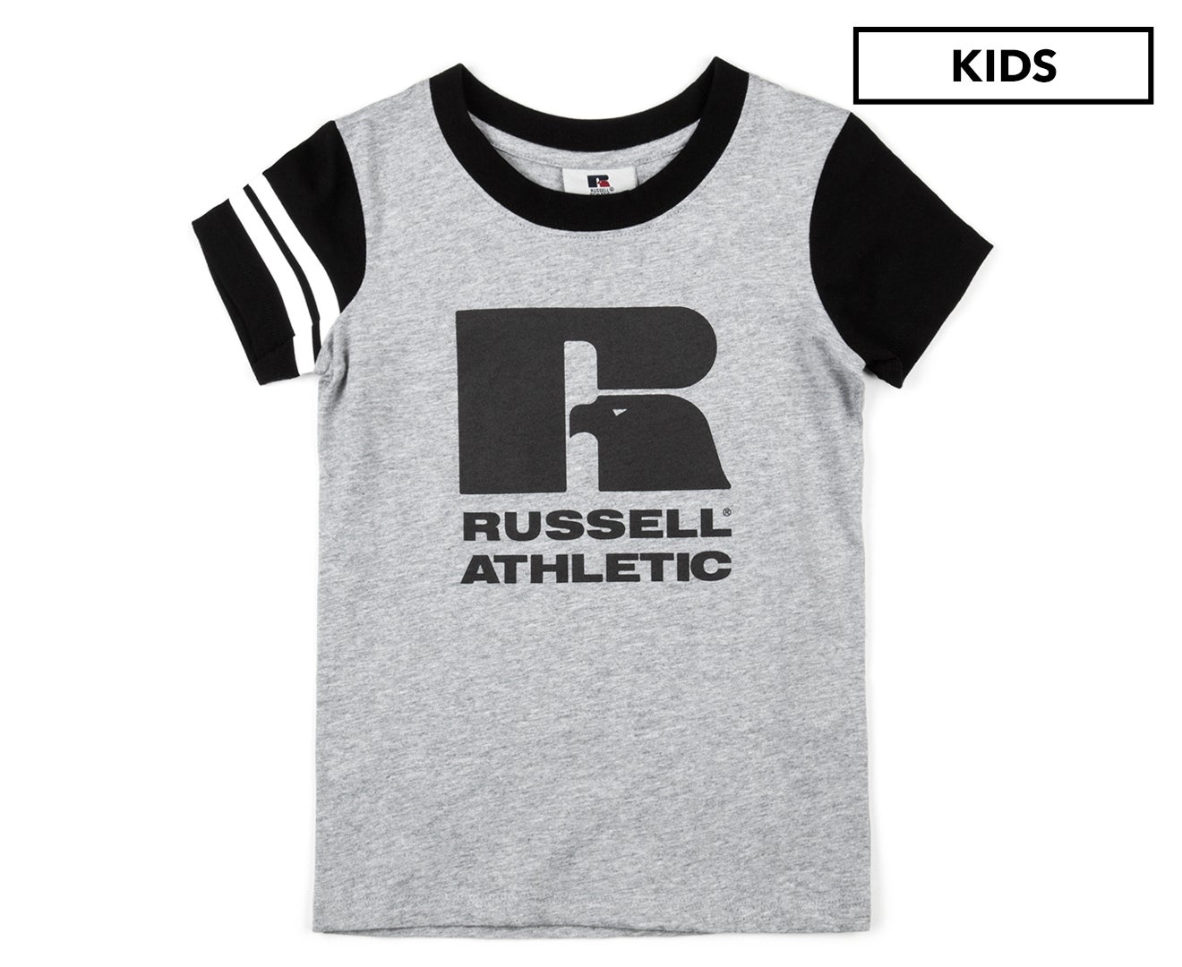 Russell Athletic Girls/Kids Eagle R Sports T-Shirt Top Size 8 Tee Ash Marle GRY