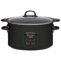Russell Hobbs RHSC650BLK Electric 6L Searing Slow Cooker Pot w/ Lid Matte Black
