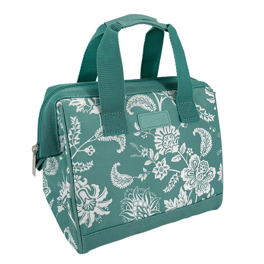 Sachi Style 34 Insulated Leak-Proof Lunch Bag 24x17x22cm Green Paisley