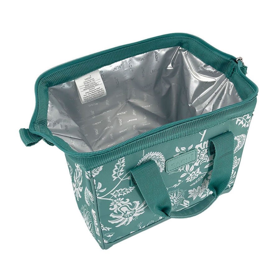 Sachi Style 34 Insulated Leak-Proof Lunch Bag 24x17x22cm Green Paisley